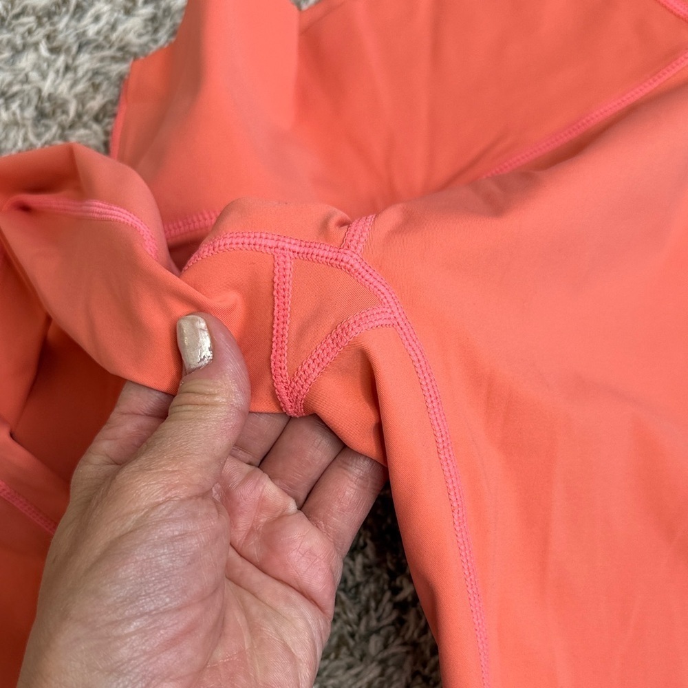 Zyia Active Legging Sport Moon Cut Out Bright Coral size 6-8 - Picture 12 of 15